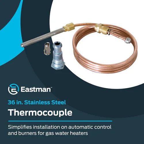 Miniatura 2 de Eastman Termopar de gas de 36 pulgadas, cabeza de acero inoxidable, 60038