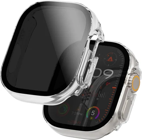 Miniatura 19 de Paquete de 2 fundas con protector de pantalla de privacidad para Apple Watch SE 3 (2025) / SE2 / SE/Series 6/5/4 de 1.575 pulgadas, funda protectora