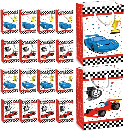 Miniatura 8 de WERNNSAI Bolsas de recuerdo de fiesta de videojuegos – 16 piezas de decoración de cumpleaños de juegos azules, bolsas de regalo, suministros