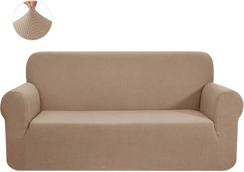 Miniatura 72 de CHUN YI - Funda elástica de 1 pieza para sillón grande, funda protectora suave de Jacquard con elastano, detalle de cuadros y parte inferior