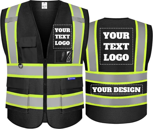 Miniatura 7 de BeautyWill Chaleco de seguridad personalizado con logotipo reflectante de alta visibilidad Clase 2 de alta visibilidad Seguridad Chaleco de trabajo