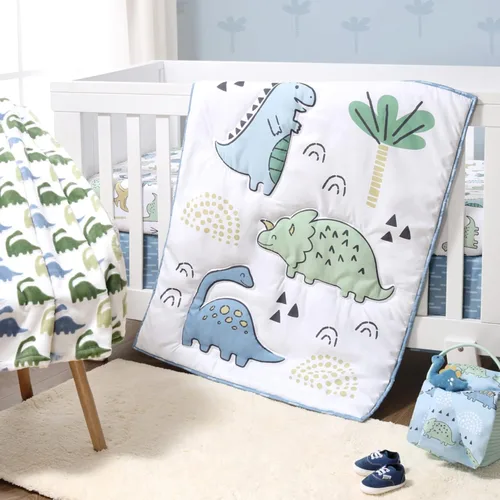 The Peanutshell Juego de ropa de cama para cuna de bebé de 5 piezas para niños, juego de cama para recién nacidos, bebés y niños pequeños,