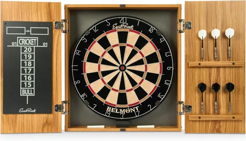 Miniatura 8 de EastPoint Sports Official Size Dart Board Cabinet Set- Easy-Assembly & Complete with 6 Deluxe Steel Tip Darts and Accessories -Premium Darts Set