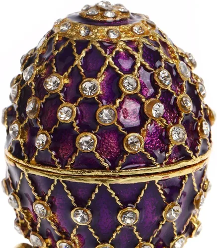 Miniatura 3 de YUFENG - Estuche abisagrado para baratijas para niñas, estuche en forma de piña decorado a mano