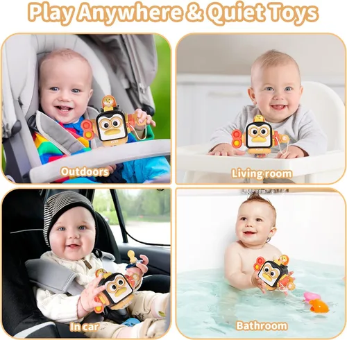 Miniatura 4 de OSIMILY Juguetes Montessori para niños de 1 año, Juguetes sensoriales para niños pequeños de 1 a 3 años, Cubo de tablero ocupado para actividades
