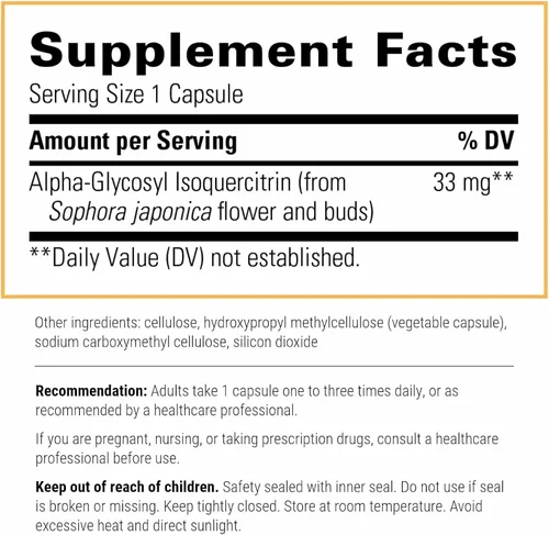 Miniatura 2 de Integrative Therapeutics Alfa-glicosilisoquercitrina - Suplemento de quercetina para la salud celular y apoyo antioxidante* - Apoya la integridad