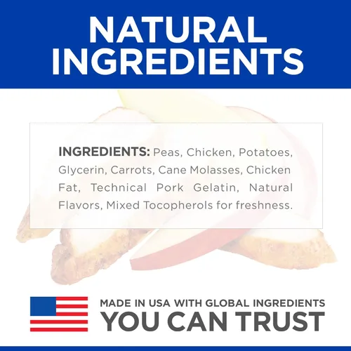 Miniatura 4 de Hill's Sin Cereales Soft Baked Naturals, Para Todas Las Etapas de la Vida, Gran Sabor, Golosinas para Perros, Pollo y Zanahorias, Bolsa de 8 oz