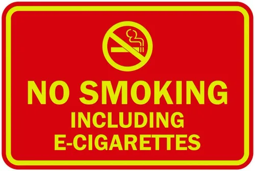 Miniatura 13 de Signs ByLITA Clásico enmarcado no fumar incluyendo cigarrillos electrónicos (oro negro) - mediano Negro Oro