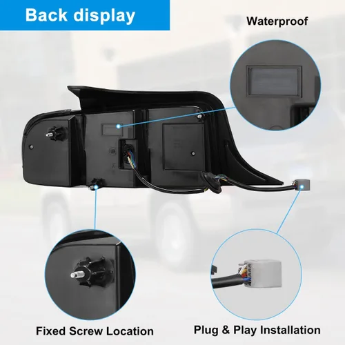 Miniatura 6 de CPW Conjunto de luces traseras para Ford Mustang 2010 2011 2012 2013 2014, repuesto de lámparas de freno traseras completamente funcionales, 1 par