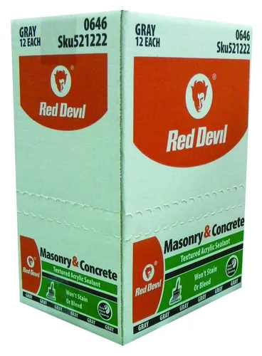 Miniatura 2 de Red Devil 0646 10.1 oz. Sello de acrílico para concreto y mampostería, gris., 0646