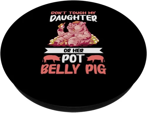 Miniatura 2 de Pot Belly Pig Parent Mini Pig Caretaker PopSockets Adhesive PopGrip