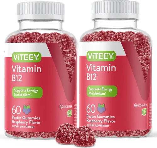 Miniatura 7 de Viteey Gomitas de vitamina B12 – Gomitas de apoyo cognitivo y energía – Veganas, sin gelatina, sin gluten – 60 unidades 60 unidades (paquete de 1)