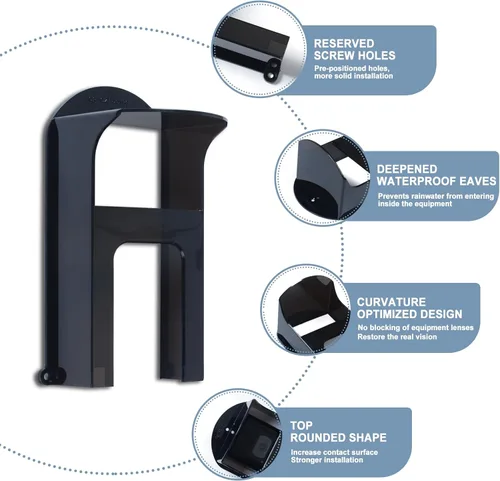 Miniatura 7 de Cubierta impermeable de plástico negro para timbre de cámara, cubierta protectora resistente a la intemperie para anillo 1/2/3/4/2020/Pro/Pro