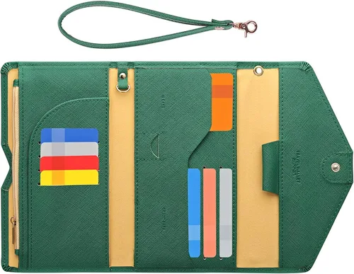 Miniatura 2 de Zoppen - Billetera y porta pasaporte y documentos de viaje Ver5 para mujer con bloqueo Rfid y correa para la muñeca