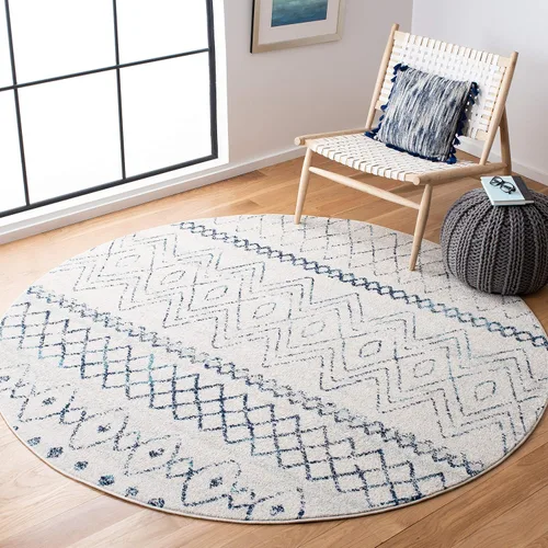 Miniatura 49 de SAFAVIEH Madison Collection - Alfombra decorativa de 2 x 3 pies, color marfil y carbón, diseño marroquí bohemio envejecido, no desprende pelusa