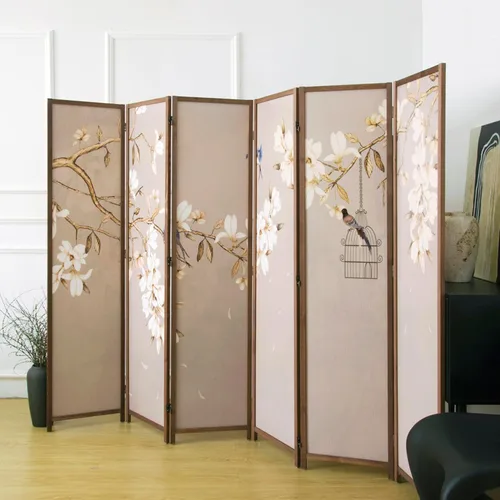 Miniatura 12 de divisor de habitación de 4 paneles plegable, pantalla de privacidad de 1.7 m de alto con doble cara, divisor de paneles con oscurecimiento