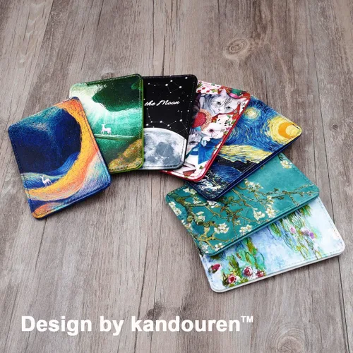 Miniatura 5 de kandouren Billeteras de cuero RFID minimalistas delgadas, billetera con bolsillo frontal, tarjetero para tarjetas de crédito para hombres y mujeres