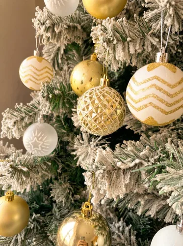 Miniatura 3 de 16 piezas Adornos de árbol de Navidad - Juego de adornos de bola de Navidad dorados para Navidad, festividades, coronas y decoraciones de fiesta