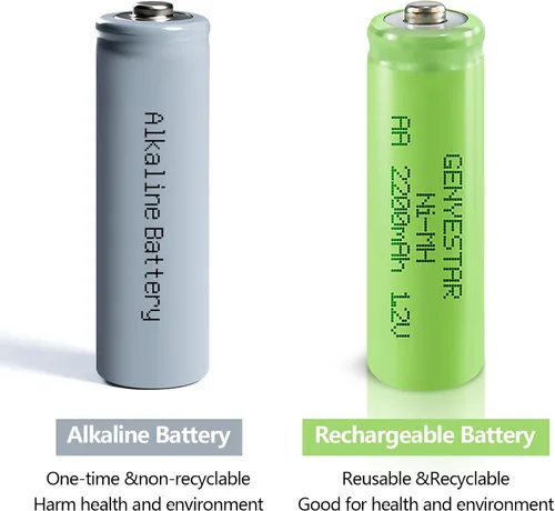 Miniatura 6 de Baterías AA recargables NIMH 1.2V Doble A 2200mAh Batería 8 Pack