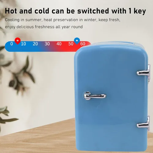 Miniatura 3 de Luqeeg Mini refrigerador de belleza, refrigerador portátil de 4 L, calentador de refrigerador, accesorio de escritorio para el hogar, oficina