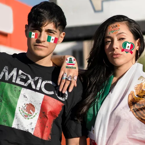 Miniatura 3 de 240 tatuajes temporales para el Día de la Independencia mexicana, calcomanías impermeables de seguridad a granel, juguetes de tatuajes temáticos