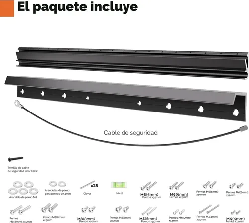 Miniatura 5 de Soporte de pared para TV sin clavos, resistente para televisores de pantalla plana de 26 a 55 pulgadas, sin pernos, sin taladro, sin anclajes, fácil