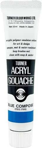 Miniatura 14 de Turner's AG020350 Gouache acrílico, color japonés, color agua dulce (Usuzuiro), 0.7 onzas líquidas (0.7 fl oz) (Nº 6)