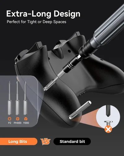 Miniatura 7 de LIFEGOO Juego de destornilladores de precisión, kit magnético de herramientas de reparación de anteojos 121 en 1 mejorado