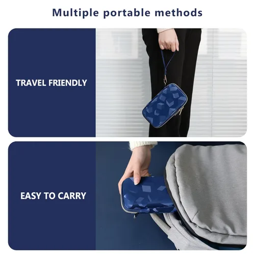 Miniatura 6 de Supmay Funda de transporte compatible con WELLST·G Consola de juegos portátil para niños - 220 videojuegos retro precargados, funda de Cubo azul