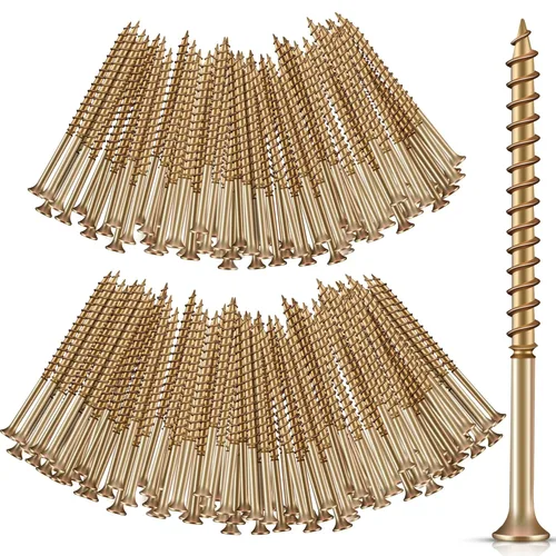 Miniatura 6 de Dreyoo 50 tornillos de reparación para piso, tornillos universales para reparación de pisos, para madera dura/vinilo/alfombras, fijador de huecos
