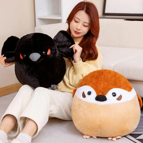Miniatura 2 de Gorrión de peluche grande de 17.8 pulgadas, muñeco de peluche de pájaro gordo grande, almohada suave con forma de animal, regalo para niños y adultos