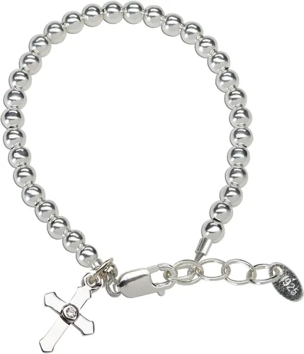 Pulsera de niña chapada en oro de 14 quilates con encanto de cruz infinita para niñas bautizos, bautizos, primera comunión y regalo de recuerdo