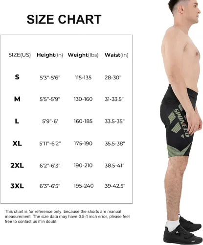 Miniatura 6 de sponeed Pantalones cortos de ciclismo para hombre, pantalones acolchados para ciclismo, ropa de ciclismo