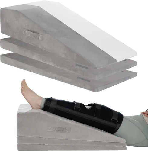 Miniatura 8 de Almohada de cuña para dormir, almohada de cuña para cama después de la cirugía, almohada de espuma viscoelástica de 2 alturas para elevación