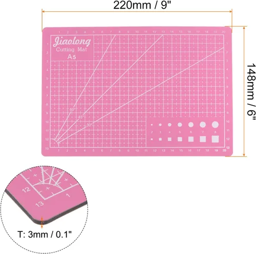 Miniatura 2 de HARFINGTON Alfombrilla de corte autorreparable A5 de 9 x 6 pulgadas, tabla de cortar de doble cara para manualidades, trabajo de arte, corte