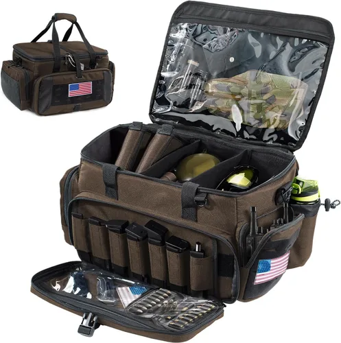 Miniatura 14 de Bolsa grande táctica para pistola de campo de tiro con 2 estuches para pistolas de diferentes tamaños