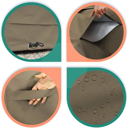 Miniatura 7 de Covers & All Cubierta para Mesa Redonda, 12 Oz Impermeable Resistente a UV y Clima, Cubierta de Mesa de Exterior para Muebles de Patio al Aire Libre