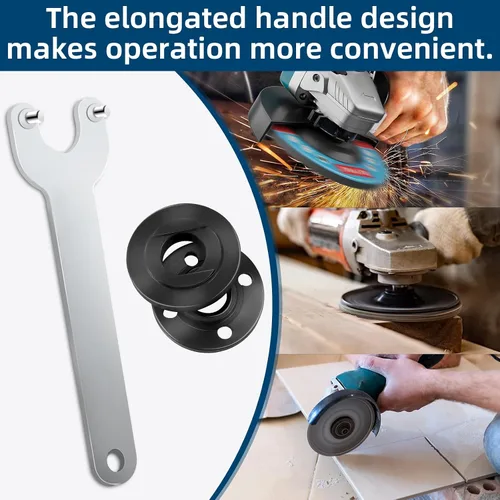 Miniatura 6 de Juego de 7 llaves de amoladora angular y amoladora angular, tuercas de bloqueo de metal de brida 5/8-11, compatibles con Dewalt, Milwaukee, Makita1