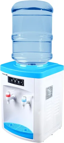 Mini dispensador de enfriador de agua, dispensador de agua de carga superior para botellas de 1 a 5 galones, dispensador de agua fría/caliente de 3