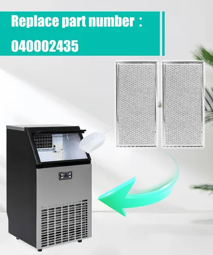 Miniatura 2 de 2PCS 040002435 Filtro de aire para máquina de hielo compatible con Manitowoc, aluminio