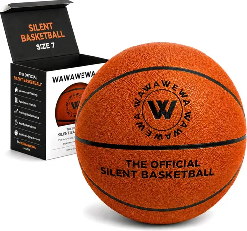 WAWAWEWA Baloncesto silencioso oficial tamaño 7 (29.5 pulgadas), baloncesto interior silencioso sin aire para regates de bajo ruido, práctica de