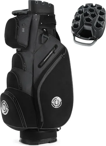 Miniatura 7 de Bolsa de carrito de golf Shopsource, bolsa de palos de 14 vías con cierre moldeado y divisores de longitud completa, bolsas de carrito silenciosas