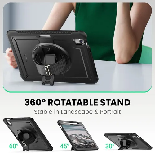 Miniatura 4 de SEYMAC Funda protectora a prueba de golpes para iPad Air de 11 pulgadas M4, M3, M2 (2026/2025/2024), funda protectora a prueba de golpes