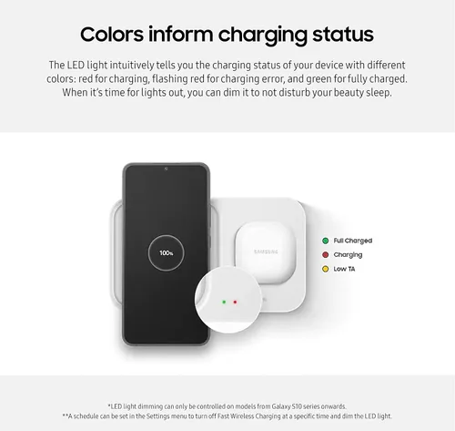 Miniatura 6 de SAMSUNG Cargador inalámbrico Duo de 15 W con cable USB C, carga 2 dispositivos a la vez, almohadilla de carga inalámbrica súper rápida