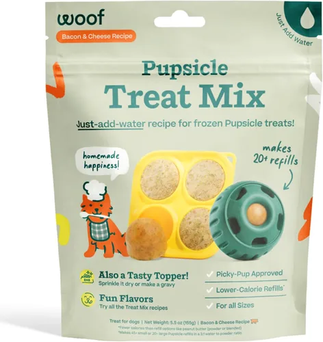 WOOF Mezcla de Pupsicle para perros – Recambios de Pupsicle fáciles de hacer – Mezcla de Pupsicle sabrosa y saludable – Ingredientes saludables –