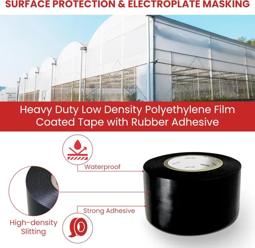 Miniatura 3 de GGR Supplies LDPE-9R Cinta recubierta de polietileno de baja densidad resistente con adhesivo de goma, ideal para sellar y sellar. 36 yardas