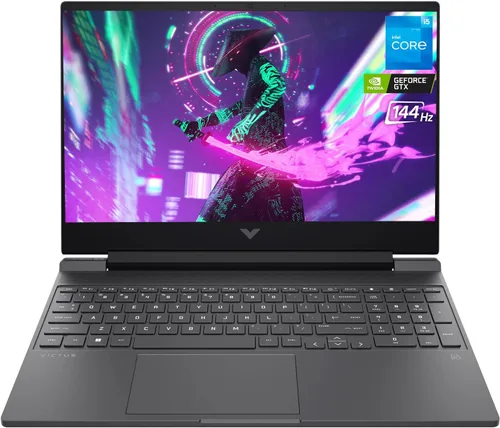 HP Victus - Laptop para juegos, pantalla FHD de 15.6 pulgadas de 144 Hz, Intel Core i5-12450H de 12ª generación, gráficos GeForce GTX 1650, 16 GB de