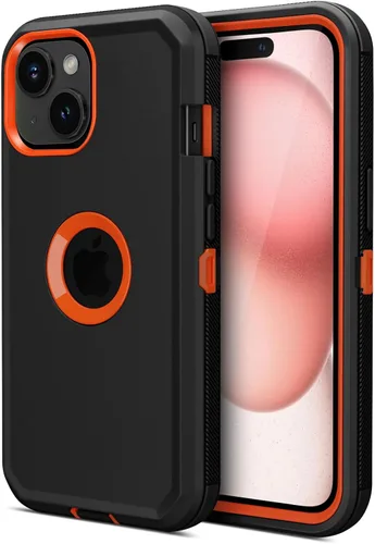 Miniatura 19 de Jiunai Funda para iPhone 14 Plus a Prueba de Golpes Antipolvo Protección de Servicio Pesado Protectora Antiarañazos de Doble Capa Resistente Rugosa
