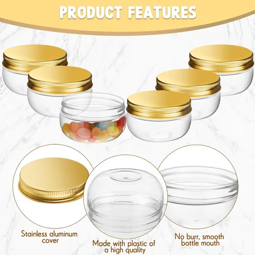 Miniatura 3 de Suclain 50 Piezas Frascos de Conservas de 3 oz Frascos Mason Miniatura con Tapas Recipientes Pequeños Transparentes para Conservas para Regalos