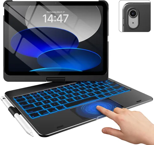 typecase Funda táctil para iPad de 11ª generación de 10ª generación con teclado (11 pulgadas 2025, A16 y 10.9 pulgadas 2022) – Rotación de 360°,